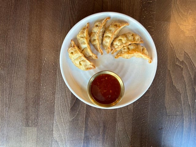Crispy Vegetable Dumplings.
