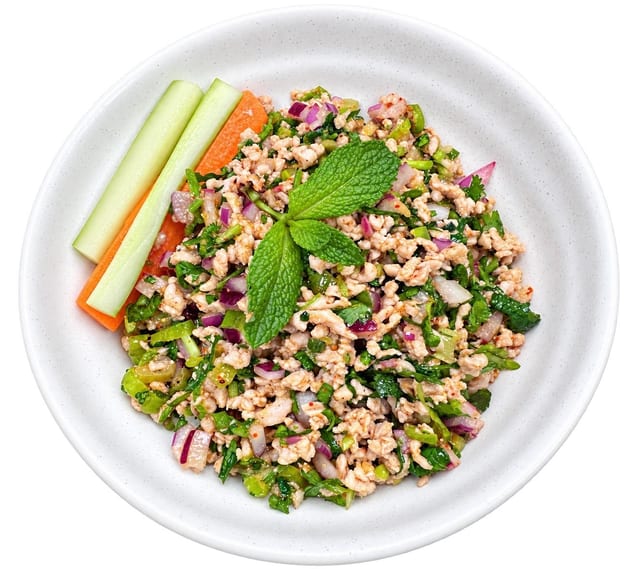Ground Chicken Larb.