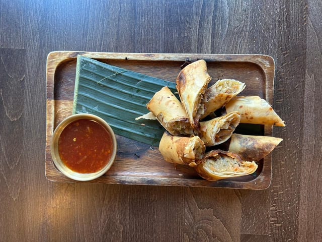 Crispy Vegetable Spring Rolls.