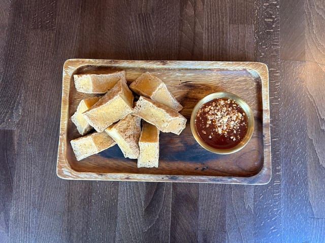 Crispy Fried Tofu with Sweet Chili Sauce.